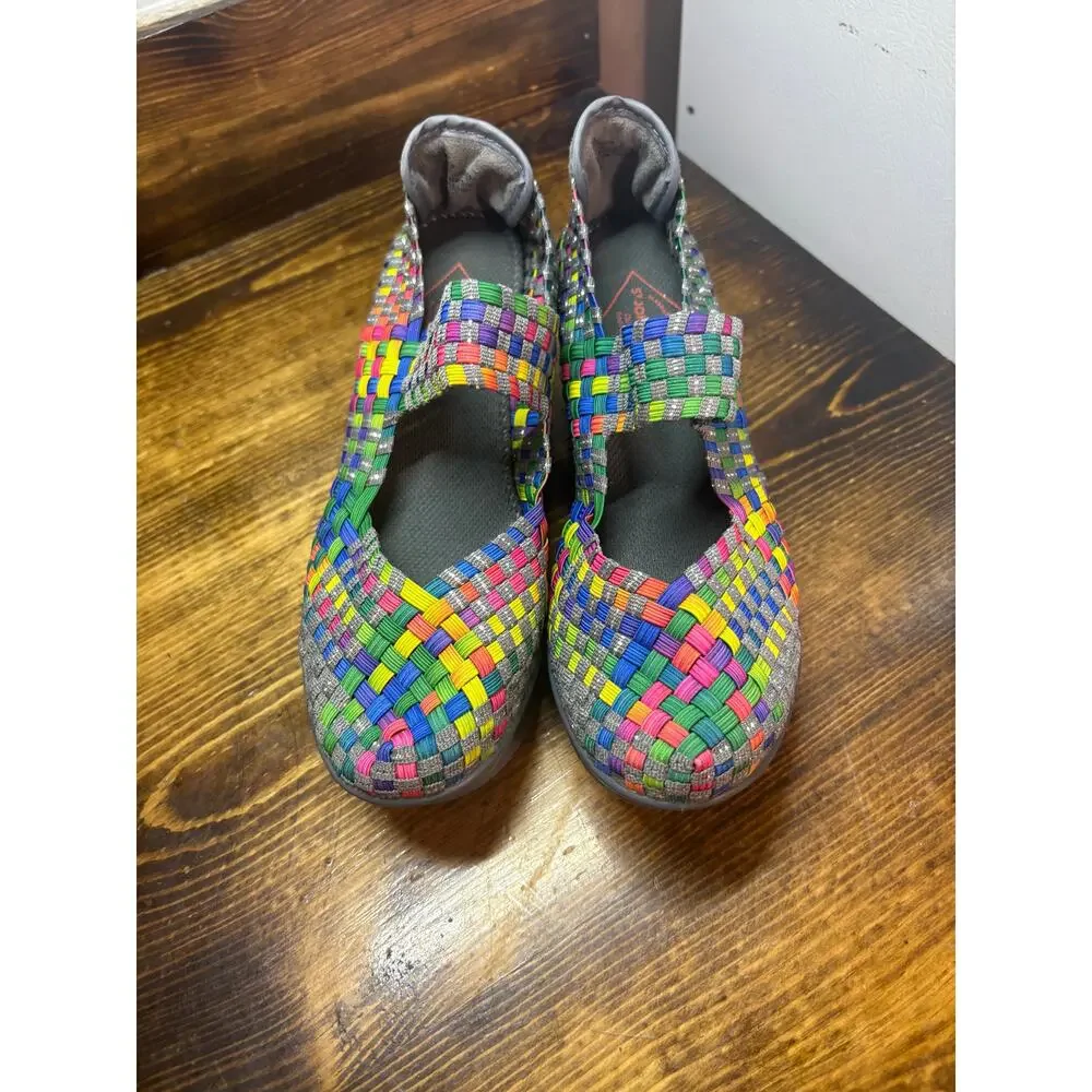 St. John's Bay Multi Color Woven Wedges Size 6.5‎